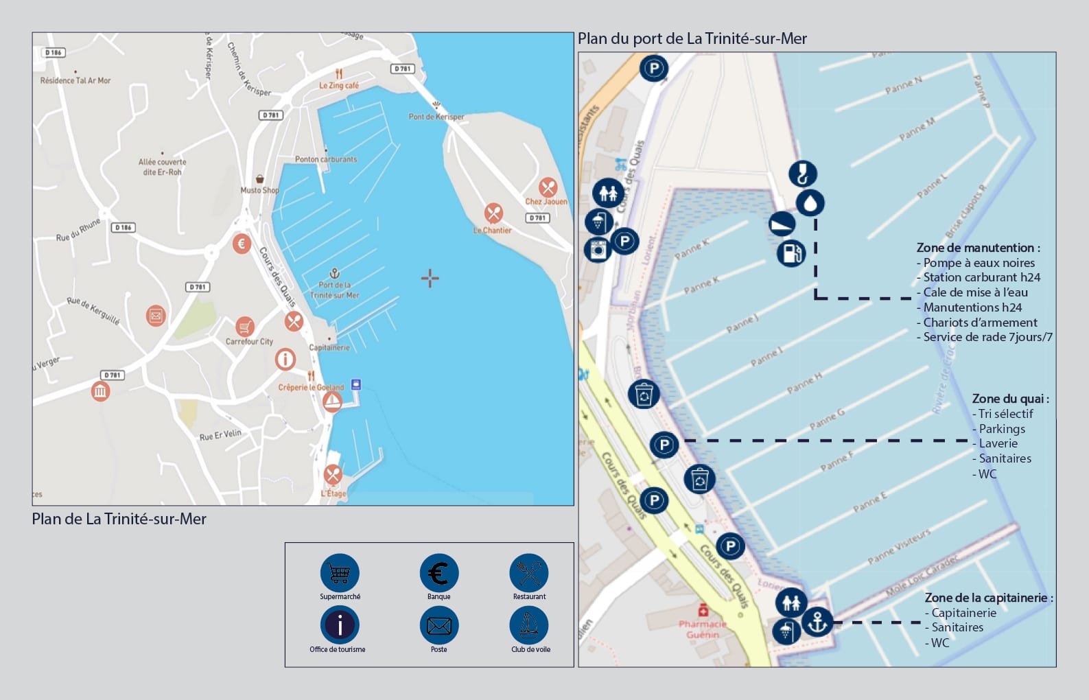 Trinité-sur-mer_plan_du_port. Compagnie des ports du Morbihan